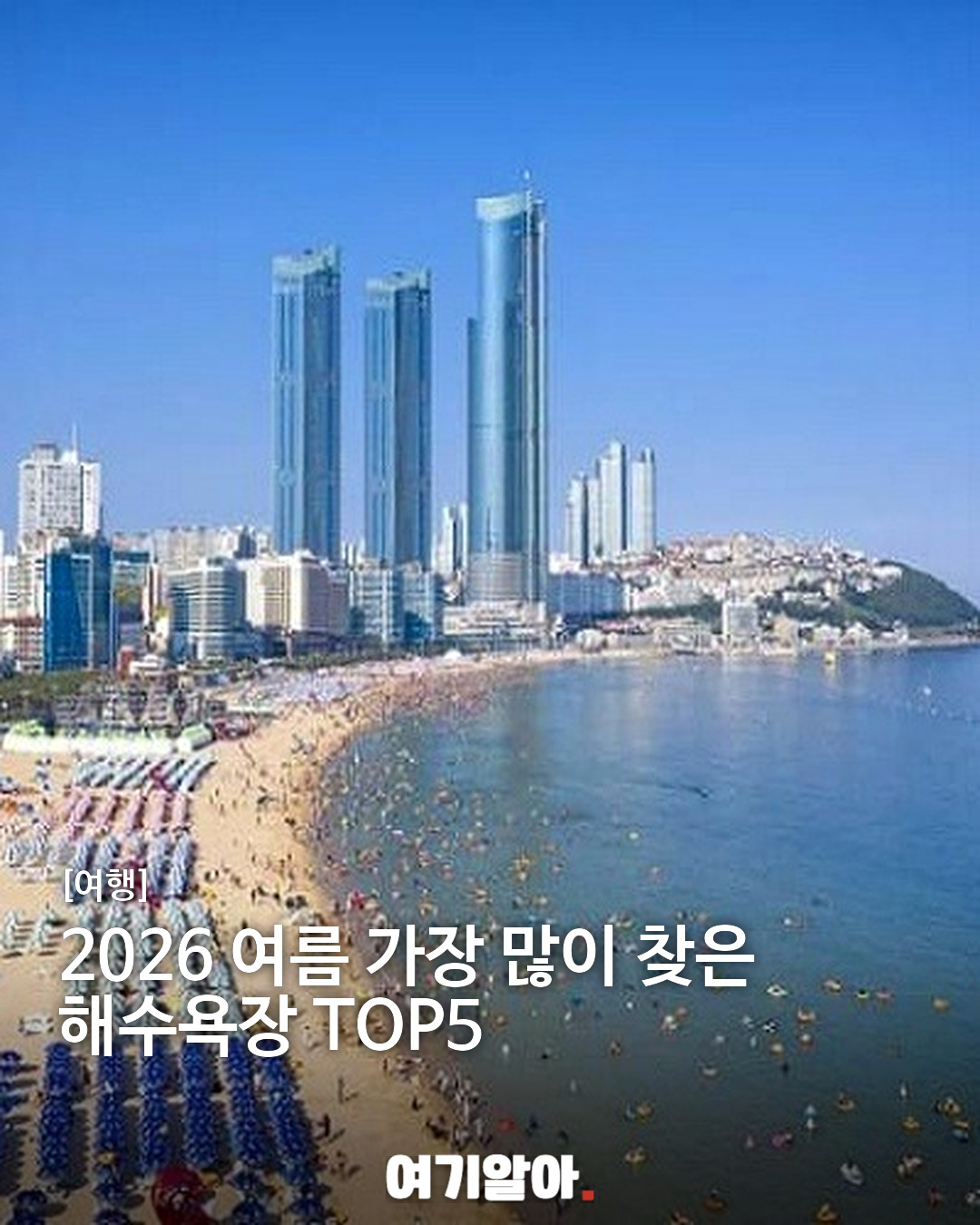 2026 여름 가장 많이 찾은 해수욕장 TOP5