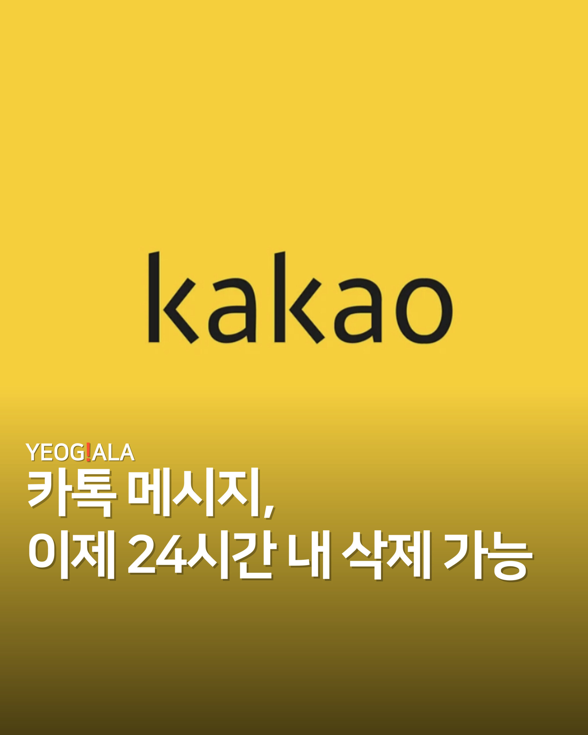카카오 24시간 내 삭제