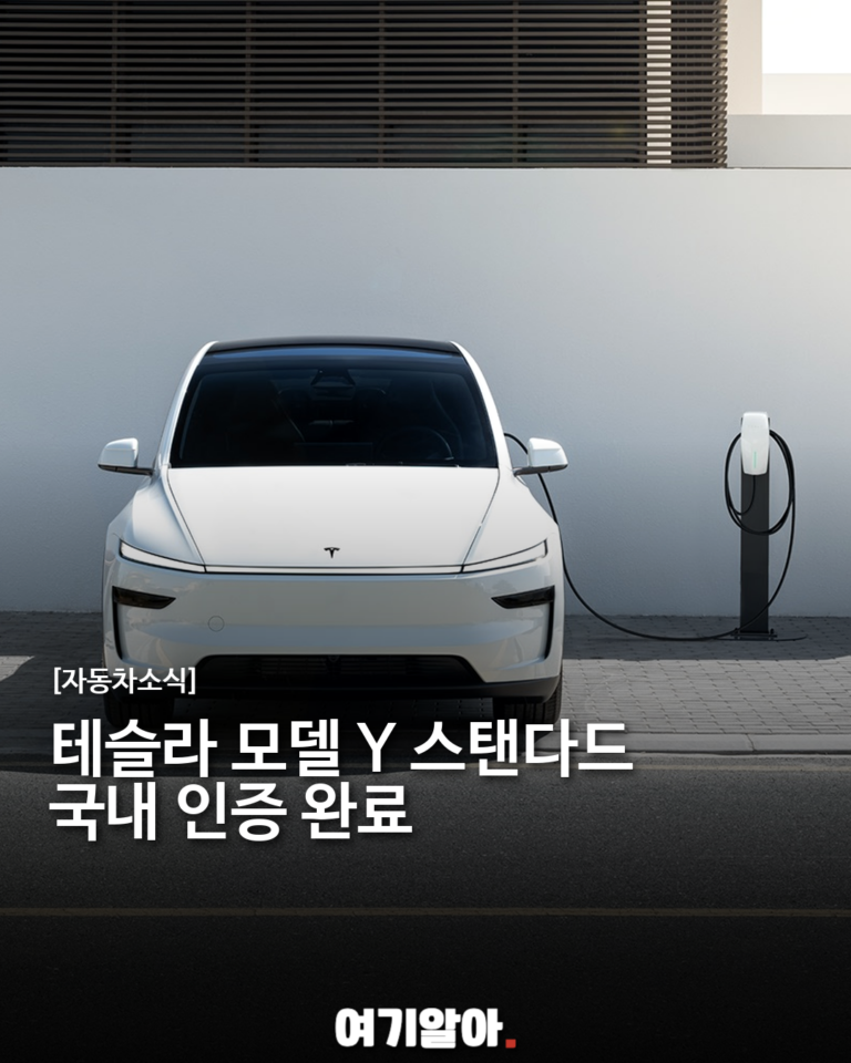 테슬라 모델 Y 스탠다드 국내 인증 완료, 411km 주행거리 확인