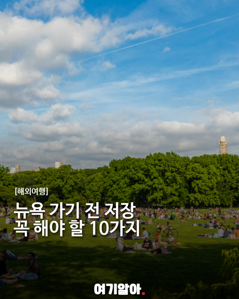 뉴욕에 가면 꼭 해봐야 할 10가지
