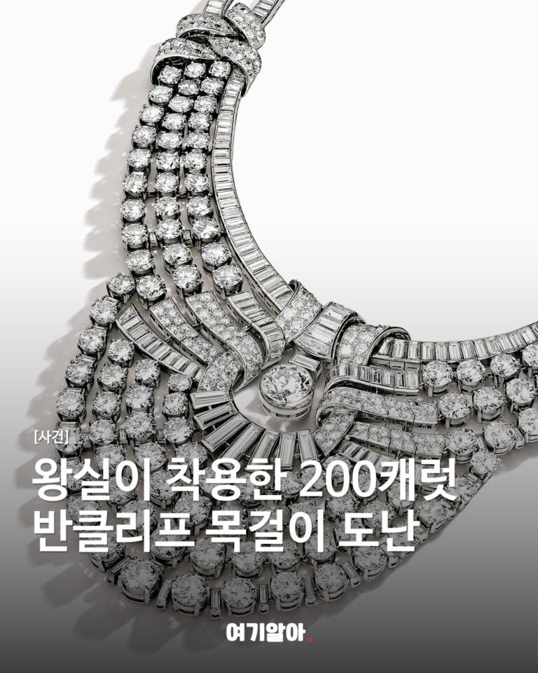 왕실이 착용한 200캐럿 반클리프 목걸이 도난
