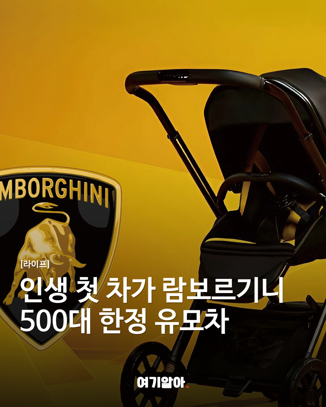 인생 첫 차가 람보르기니 500대 한정 유모차
