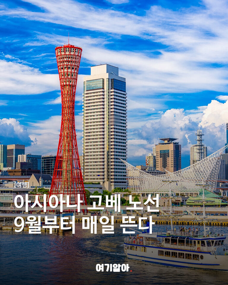 아시아나 고베 노선 9월부터 매일 뜬다