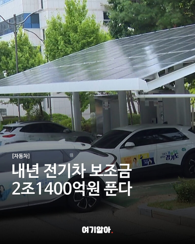 내년 전기차 보조금 2조1400억원 푼다
