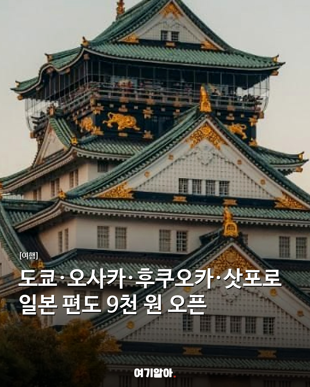도쿄·오사카·후쿠오카·삿포로 일본 편도 9천 원 오픈