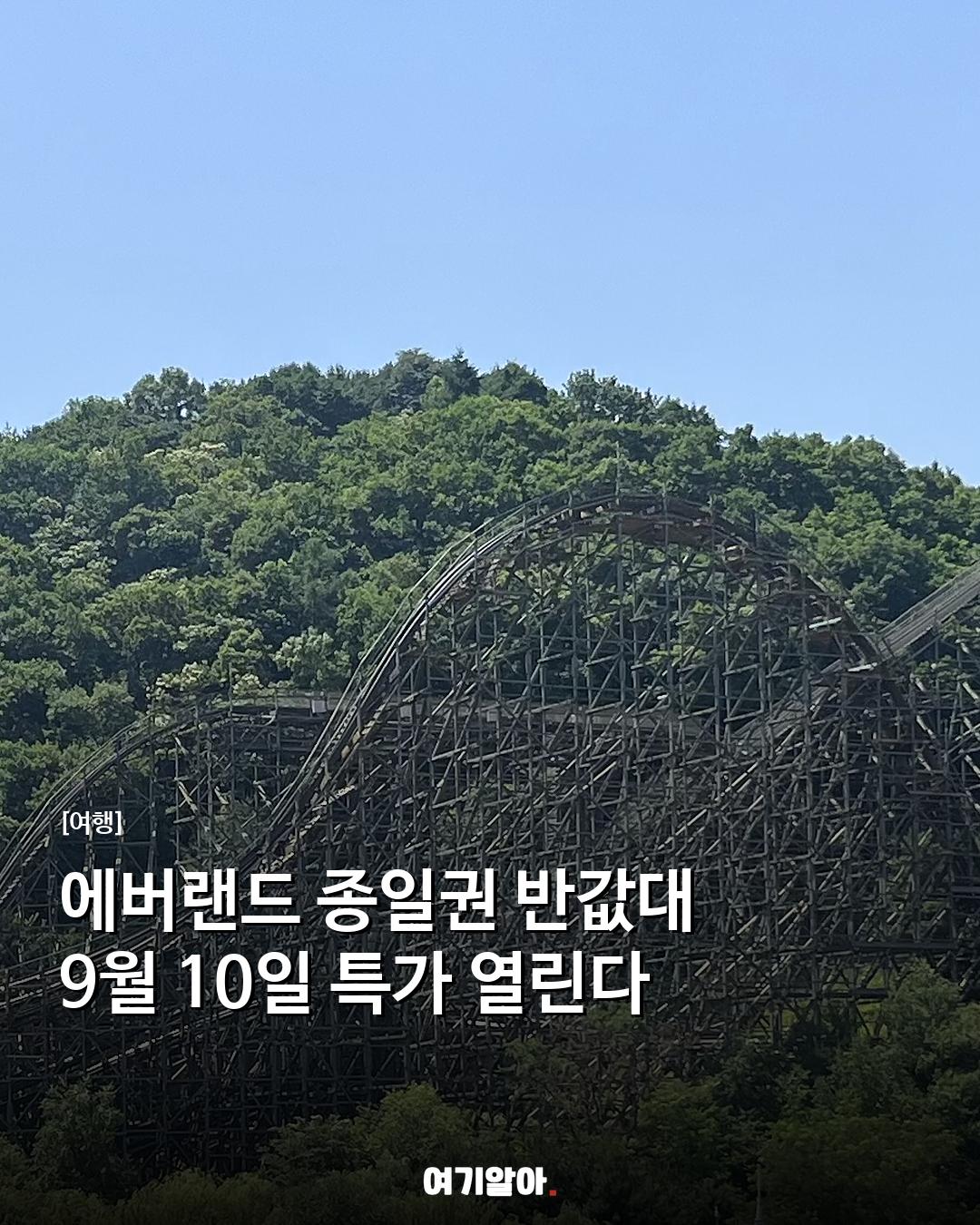 에버랜드 종일권 반값대 9월 10일 특가 열린다