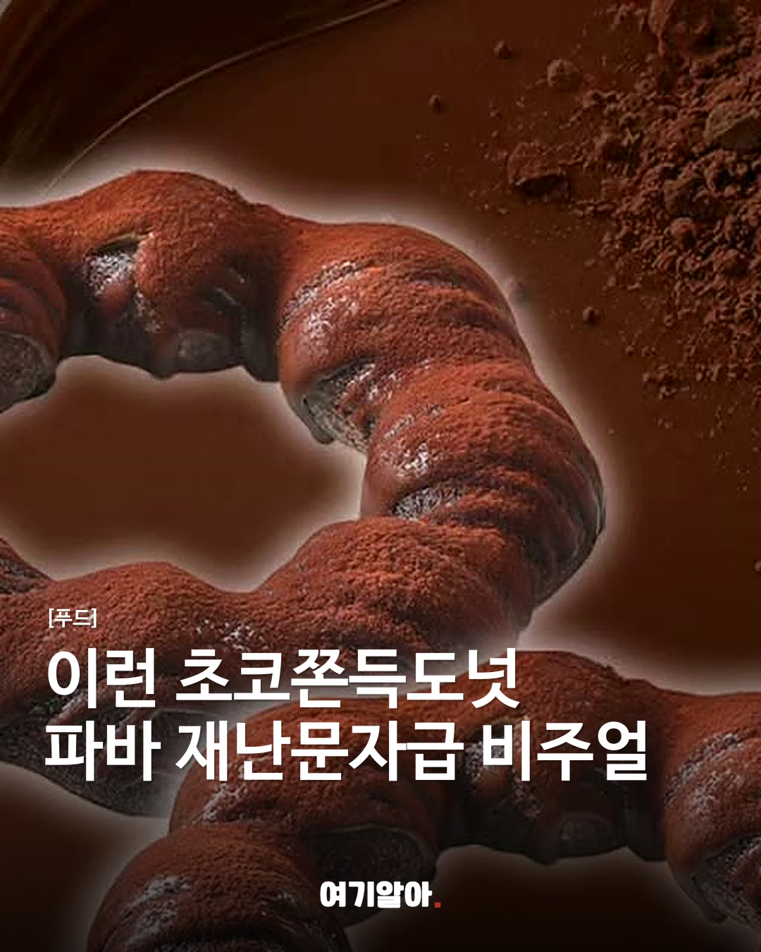 이런 초코쫀득도넛파바 재난문자급 비주얼
