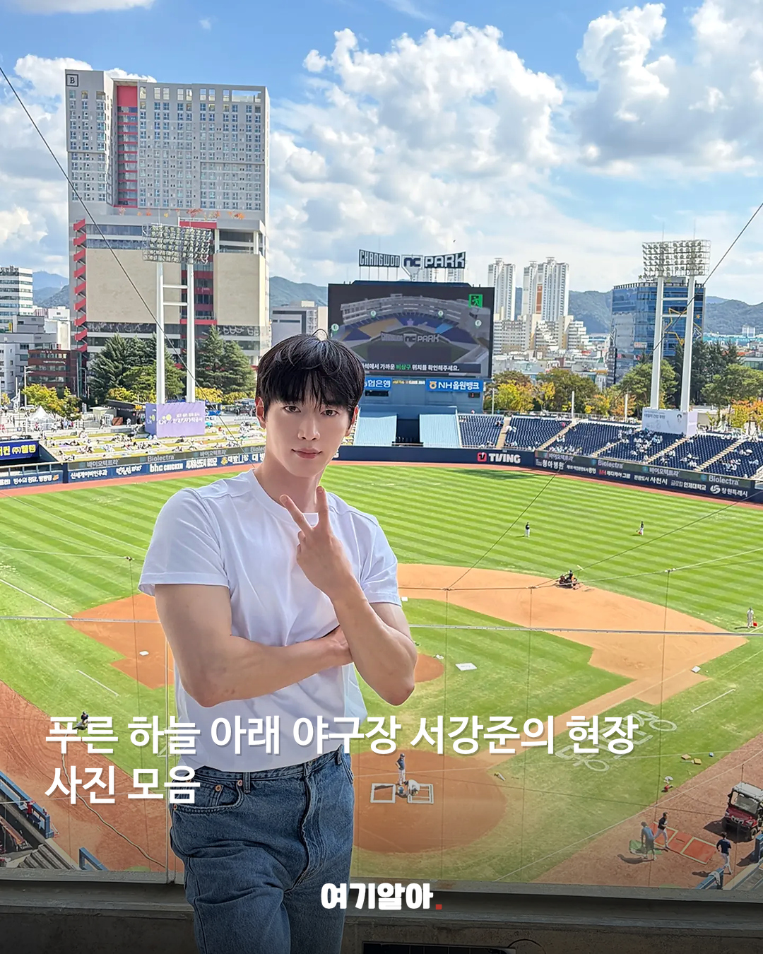 푸른 하늘 아래 야구장